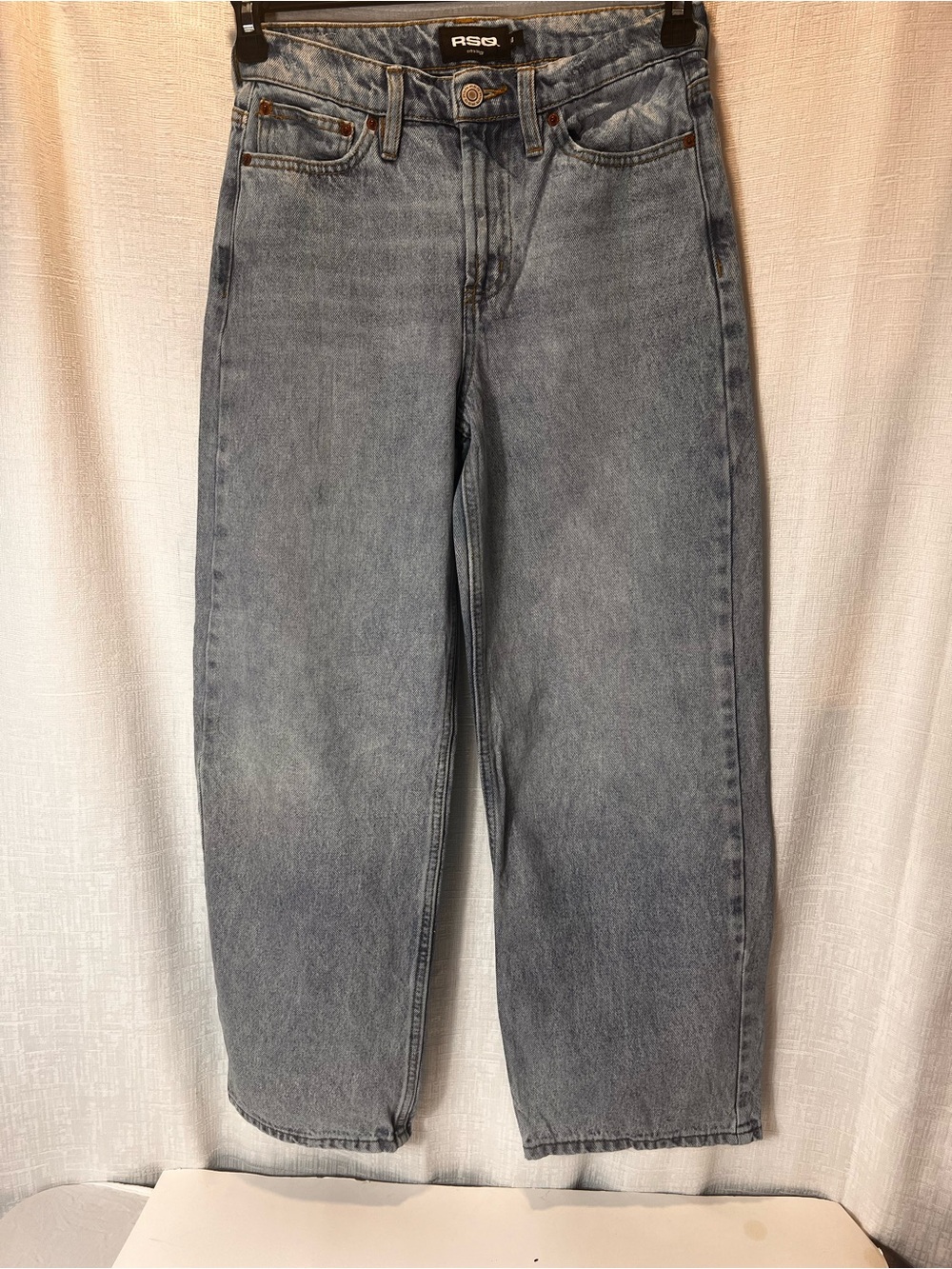 RSQ Girls Light Washed Blue Relaxed Extra baggy Denim Jeans